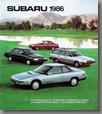1985年10月発行 SUBARU 1986 北米向け カタログ